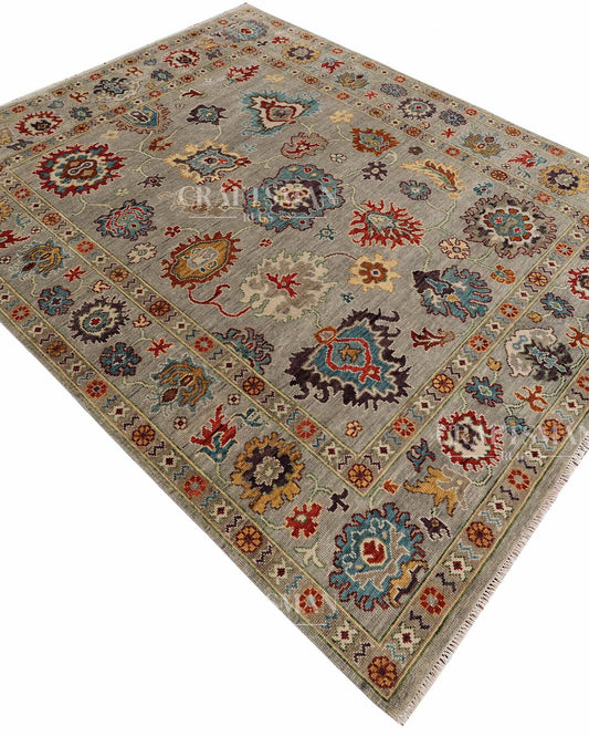 Erynd Wool Hand-Knotted Oushak-Inspired Rug
