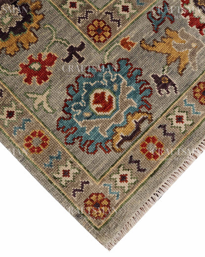 Erynd Wool Hand-Knotted Oushak-Inspired Rug