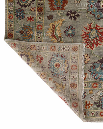 Erynd Wool Hand-Knotted Oushak-Inspired Rug