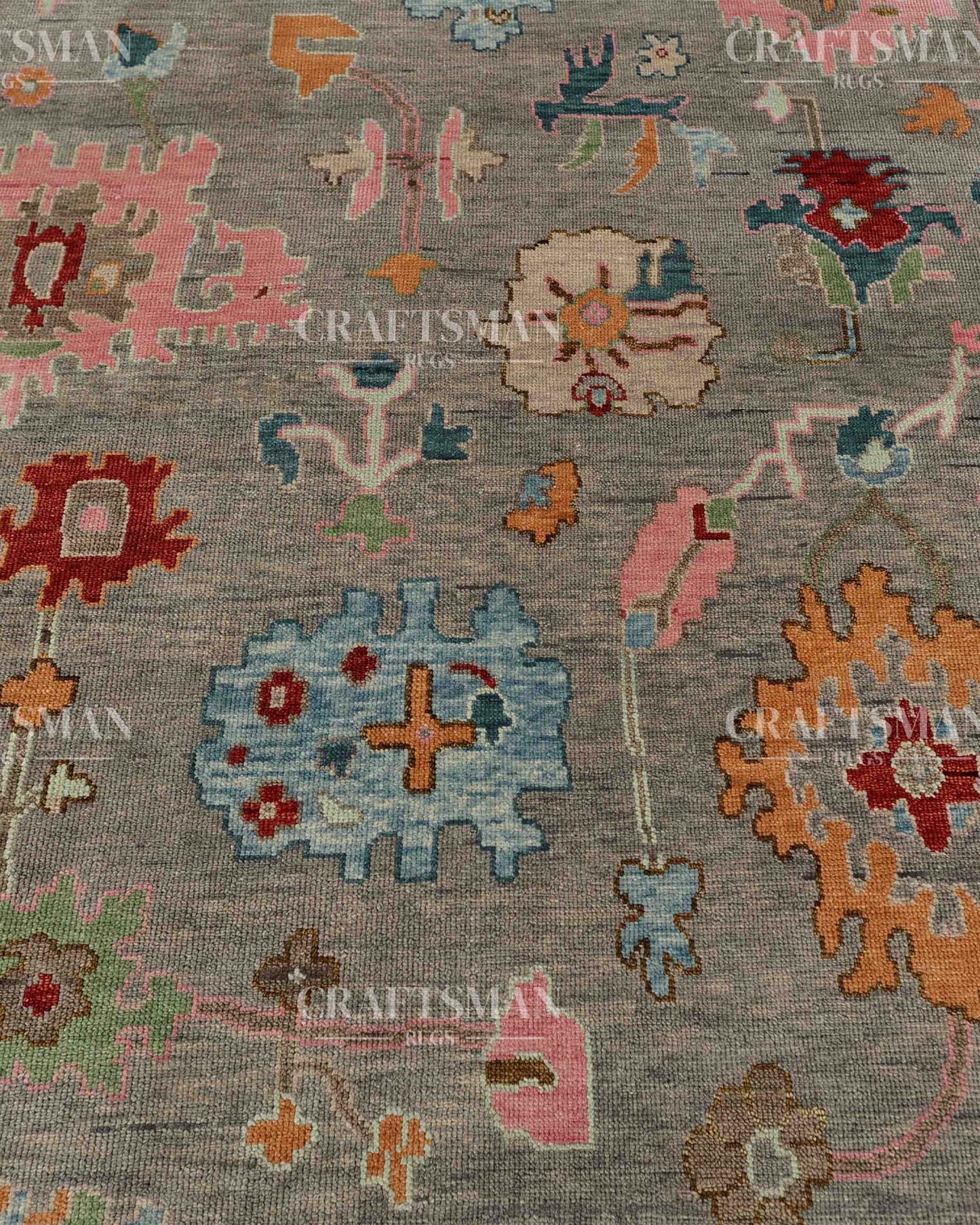 Mavra Wool Hand-Knotted Oushak-Inspired Rug