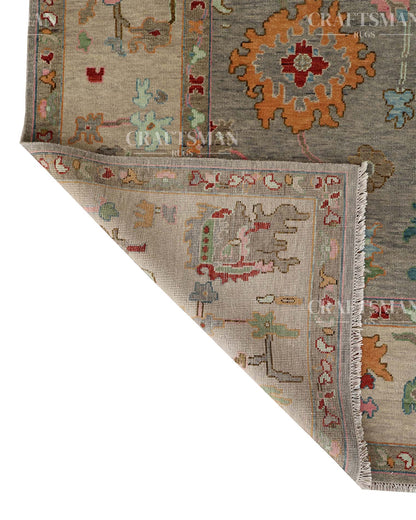 Mavra Wool Hand-Knotted Oushak-Inspired Rug