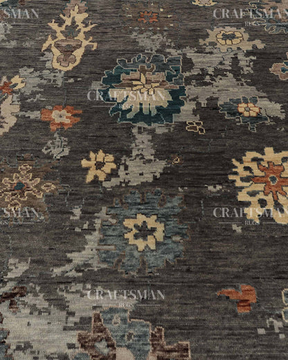 Norven Wool Hand-Knotted Oushak-Inspired Rug