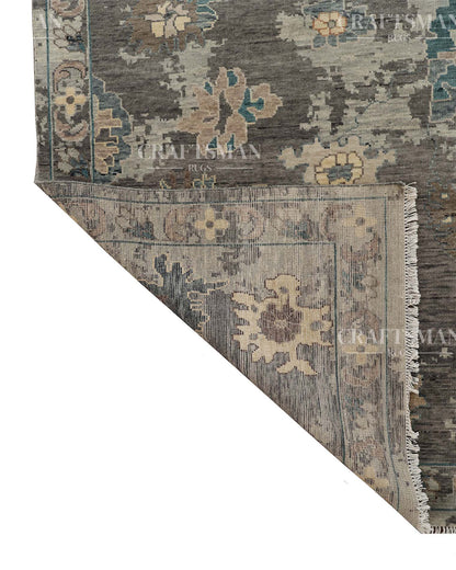 Norven Wool Hand-Knotted Oushak-Inspired Rug
