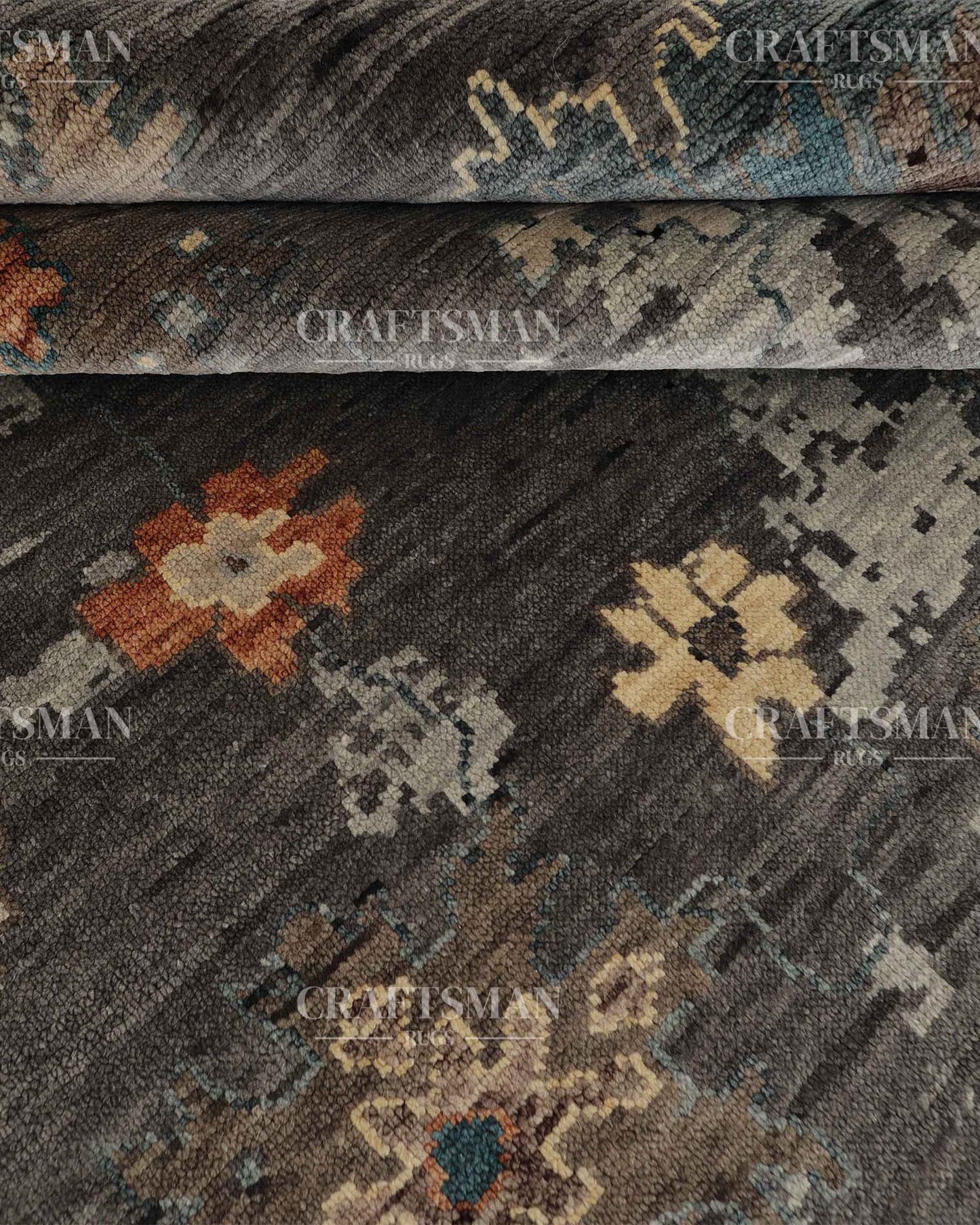 Norven Wool Hand-Knotted Oushak-Inspired Rug