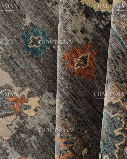 Norven Wool Hand-Knotted Oushak-Inspired Rug