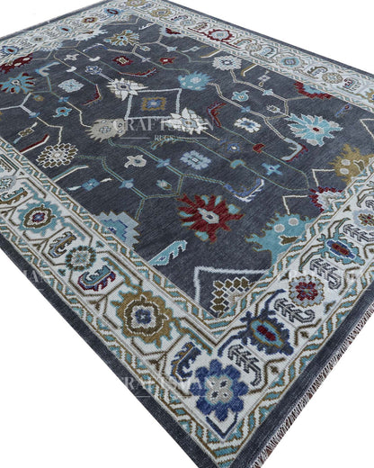 Torvin Wool Hand-Knotted Oushak-Inspired Rug