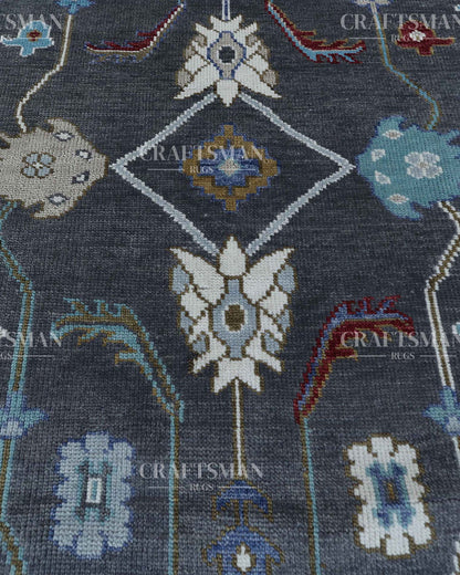 Torvin Wool Hand-Knotted Oushak-Inspired Rug