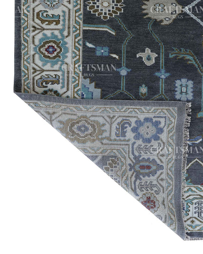 Torvin Wool Hand-Knotted Oushak-Inspired Rug