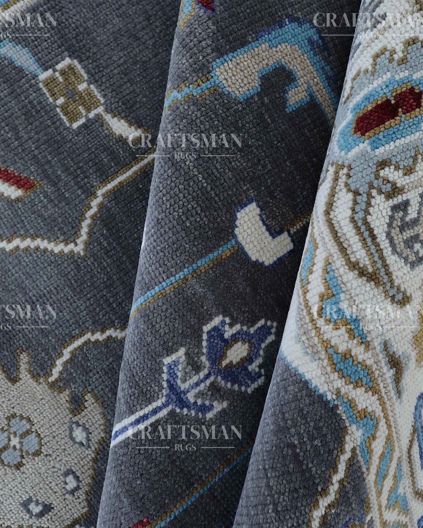 Torvin Wool Hand-Knotted Oushak-Inspired Rug