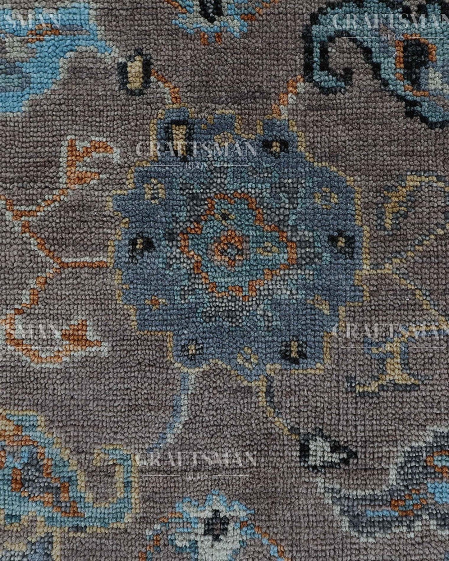 Ruvra Wool Hand-Knotted Oushak-Inspired Rug