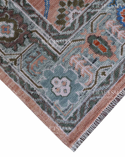 Sylin Wool Hand-Knotted Oushak-Inspired Rug