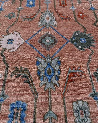 Sylin Wool Hand-Knotted Oushak-Inspired Rug