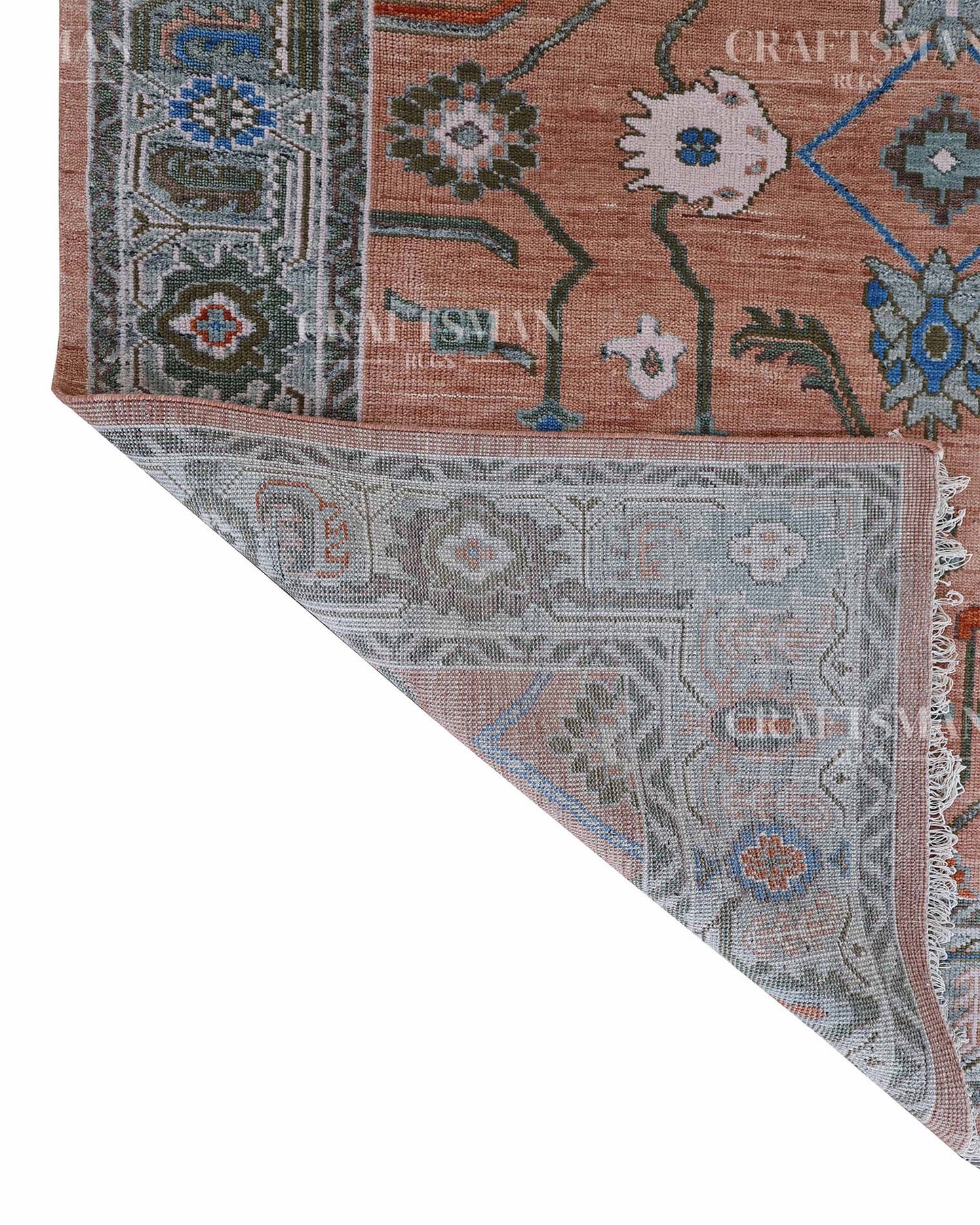 Sylin Wool Hand-Knotted Oushak-Inspired Rug