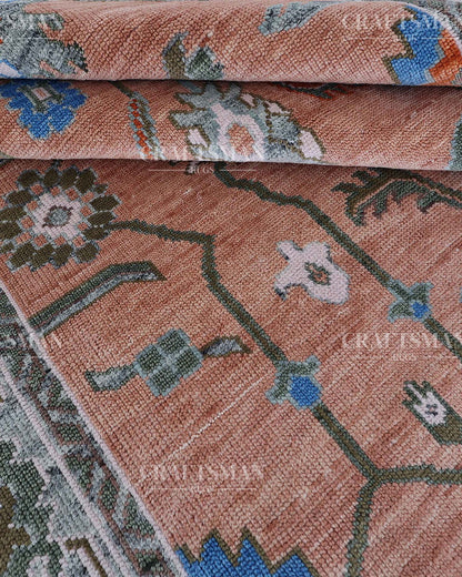 Sylin Wool Hand-Knotted Oushak-Inspired Rug