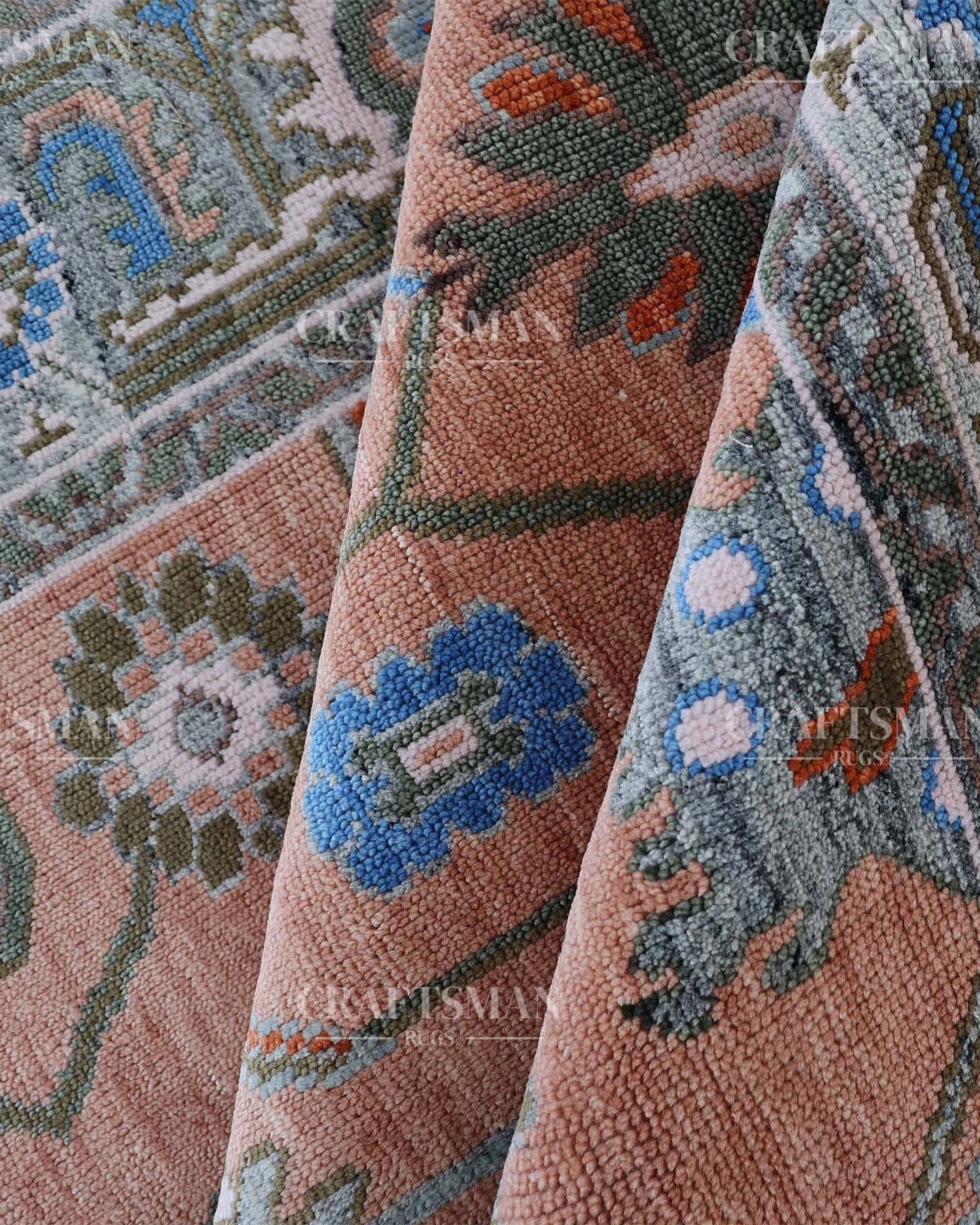 Sylin Wool Hand-Knotted Oushak-Inspired Rug