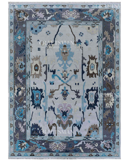 Avrod Wool Hand-Knotted Oushak-Inspired Rug