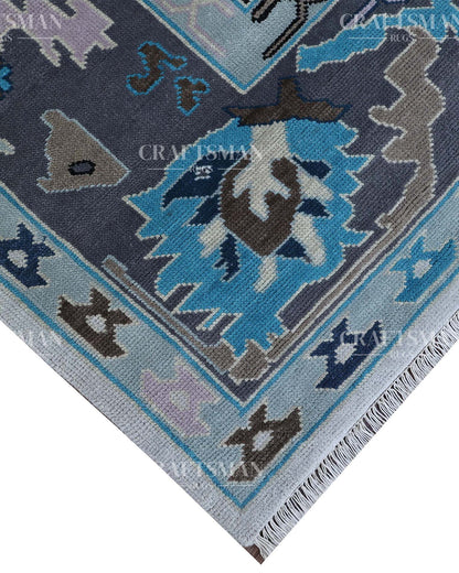 Avrod Wool Hand-Knotted Oushak-Inspired Rug