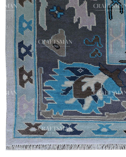 Avrod Wool Hand-Knotted Oushak-Inspired Rug