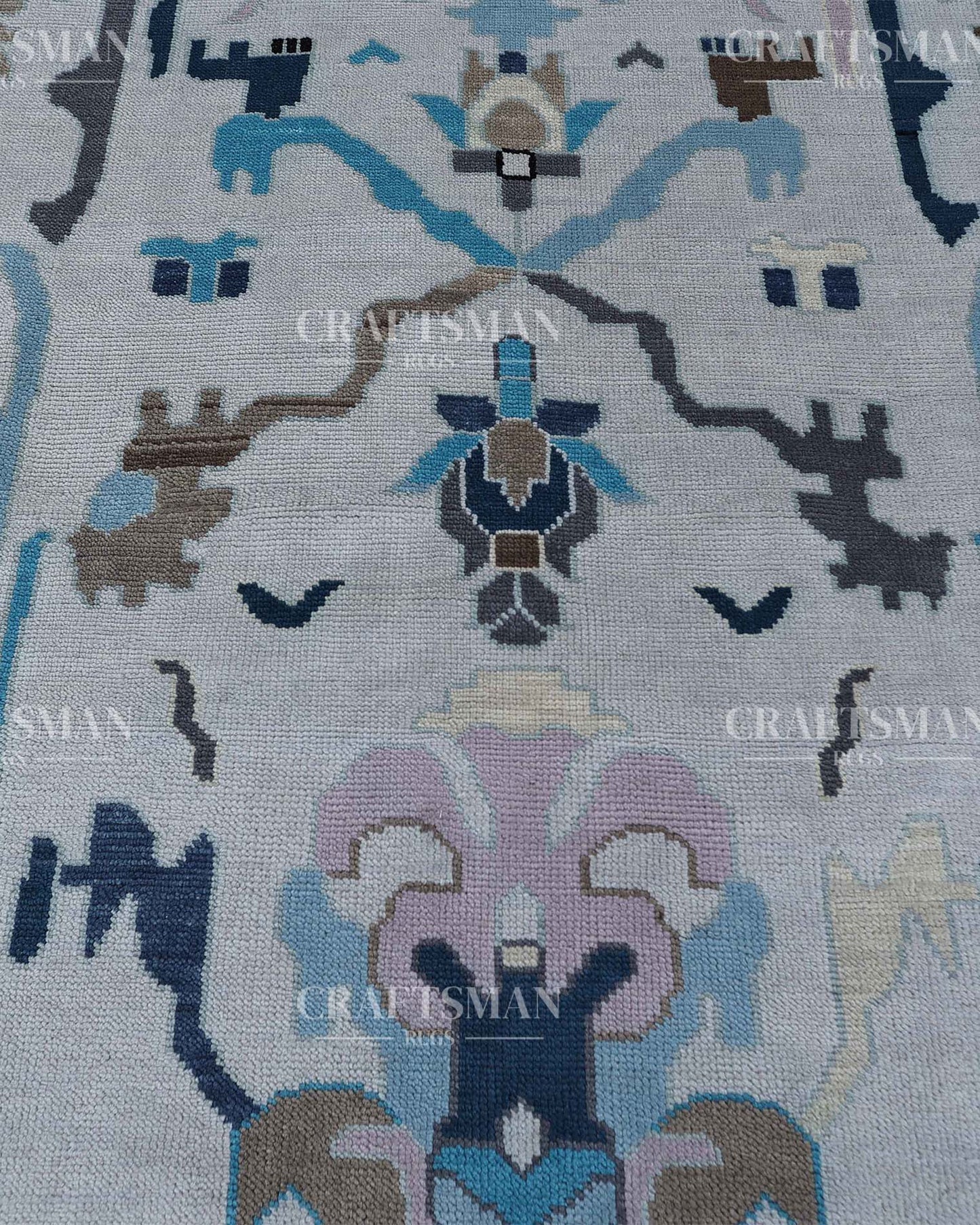 Avrod Wool Hand-Knotted Oushak-Inspired Rug