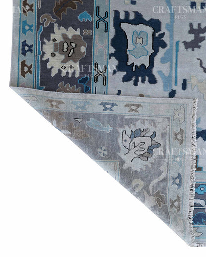 Avrod Wool Hand-Knotted Oushak-Inspired Rug