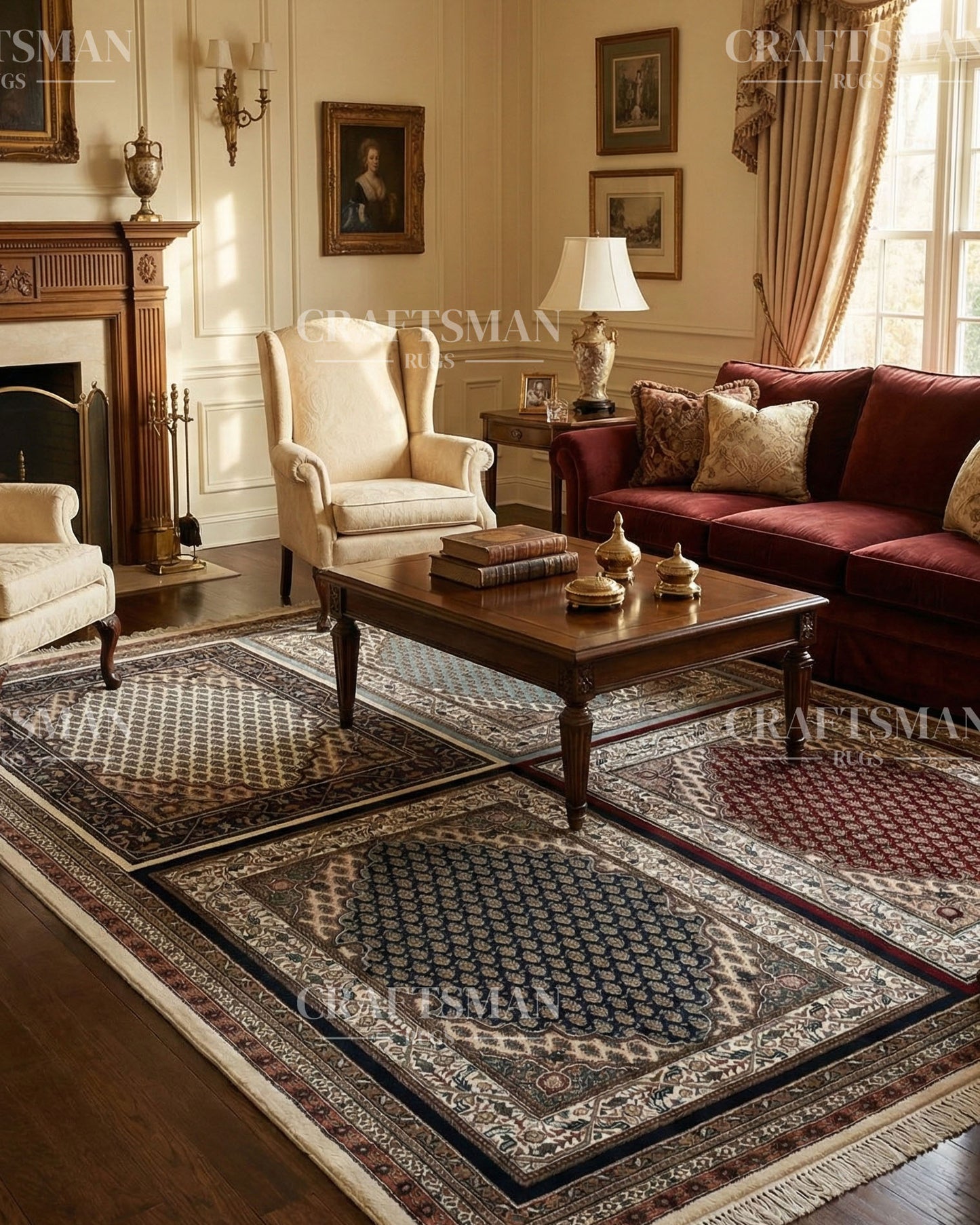5x8 feet Vintage Hand-Knotted Wool Rug | One-of-a-Kind | Craftsman Rugs