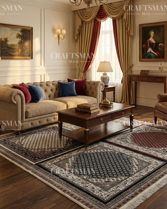 5x8 feet Vintage Hand-Knotted Wool Rug | One-of-a-Kind | Craftsman Rugs