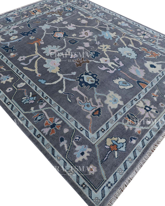 Veyra Wool Hand-Knotted Oushak-Inspired Rug