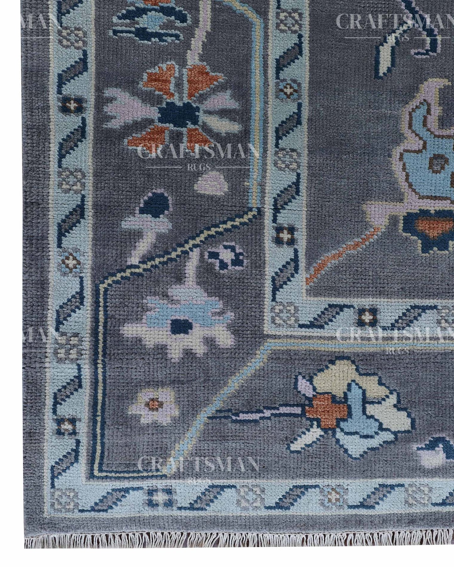 Veyra Wool Hand-Knotted Oushak-Inspired Rug