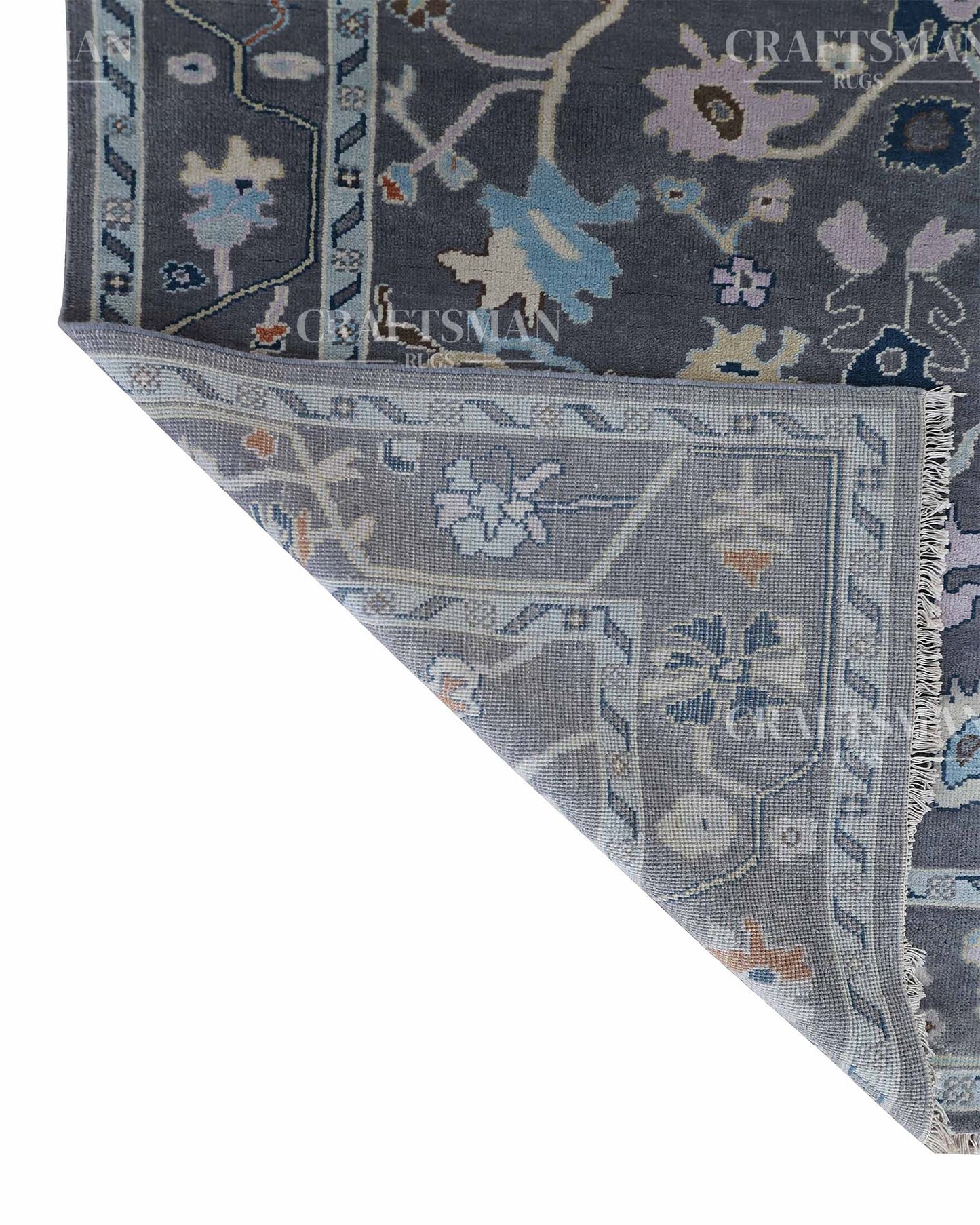 Veyra Wool Hand-Knotted Oushak-Inspired Rug