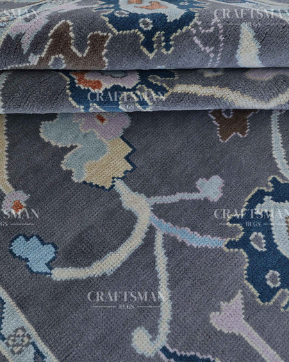 Veyra Wool Hand-Knotted Oushak-Inspired Rug