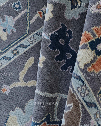 Veyra Wool Hand-Knotted Oushak-Inspired Rug