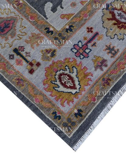 Odran Wool Hand-Knotted Oushak-Inspired Rug