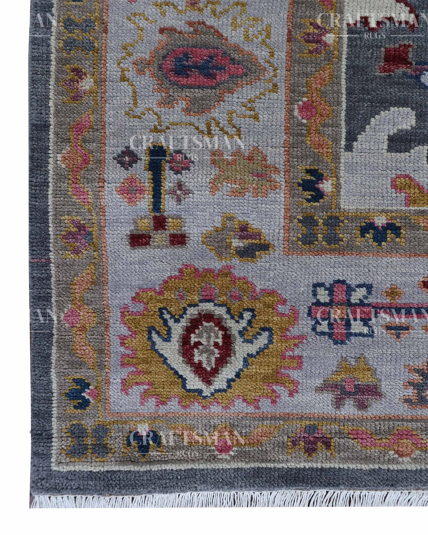 Odran Wool Hand-Knotted Oushak-Inspired Rug
