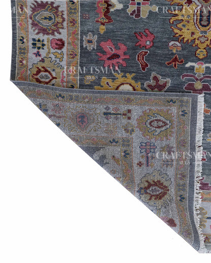 Odran Wool Hand-Knotted Oushak-Inspired Rug