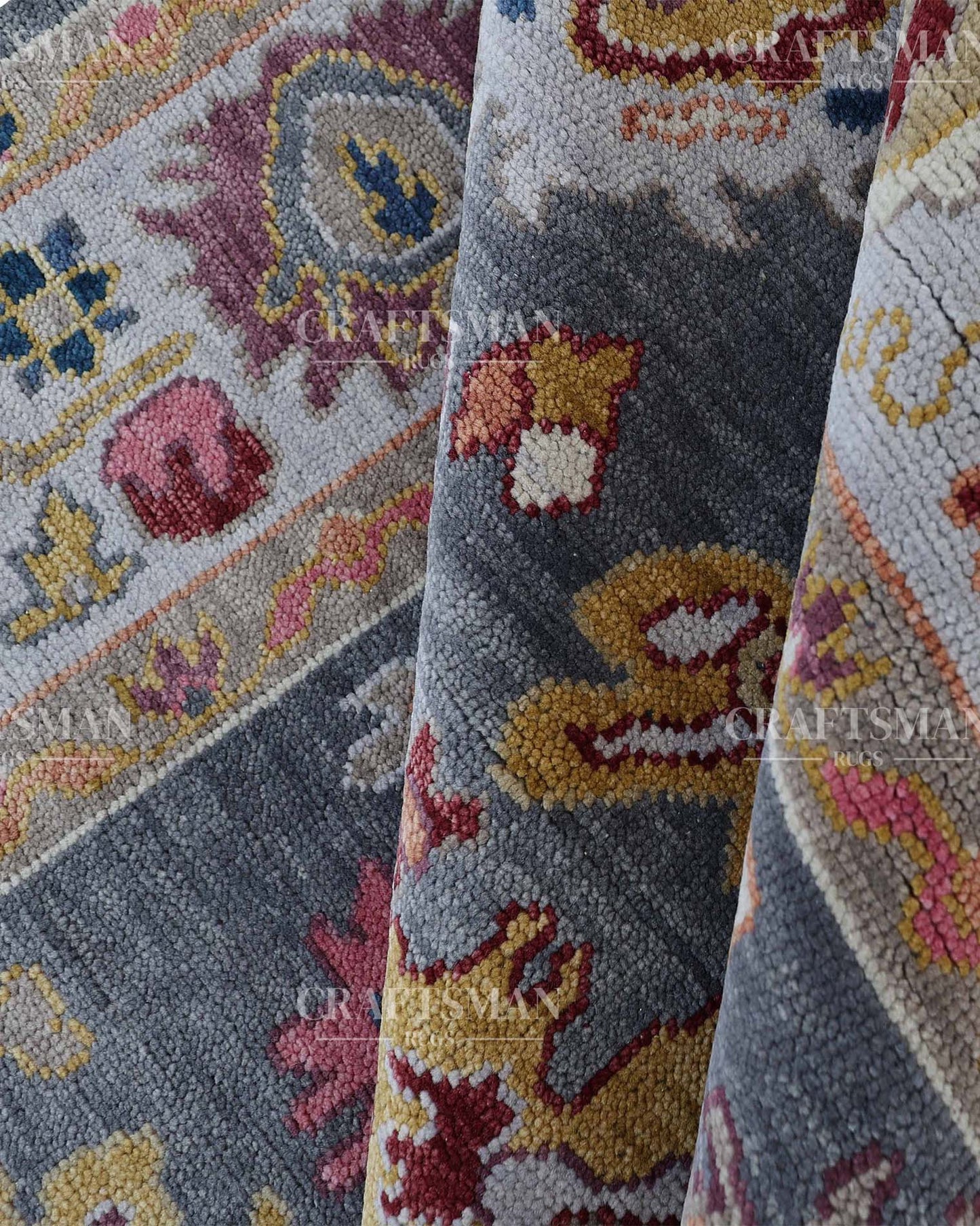 Odran Wool Hand-Knotted Oushak-Inspired Rug