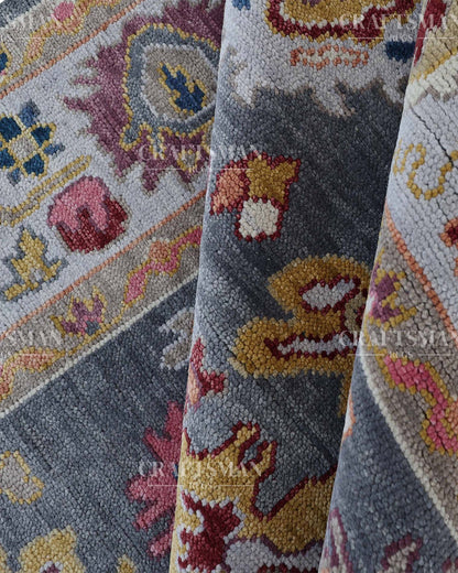 Odran Wool Hand-Knotted Oushak-Inspired Rug