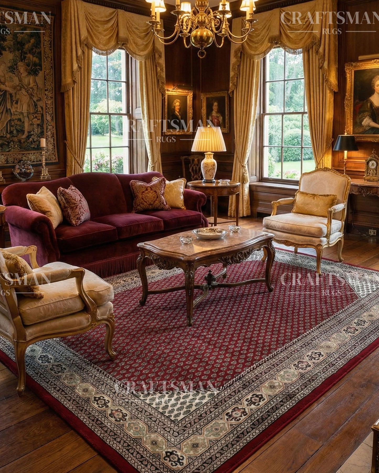 5x8 feet Vintage Hand-Knotted Wool Rug | One-of-a-Kind | Craftsman Rugs