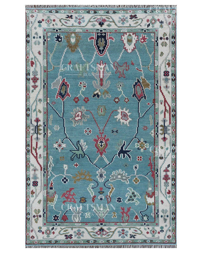Farris Wool Hand-Knotted Oushak-Inspired Rug