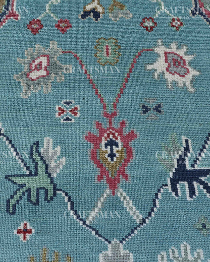 Farris Wool Hand-Knotted Oushak-Inspired Rug