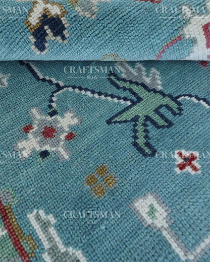 Farris Wool Hand-Knotted Oushak-Inspired Rug