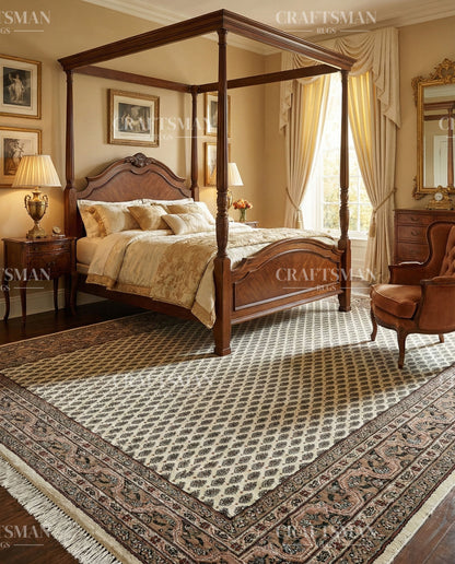 4x6 feet Vintage Hand-Knotted Wool Rug | One-of-a-Kind | Craftsman Rugs