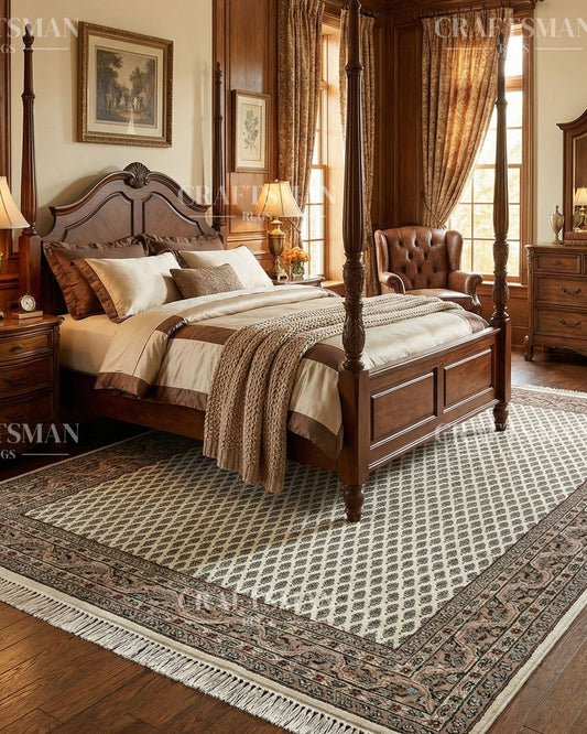 4x6 feet Vintage Hand-Knotted Wool Rug | One-of-a-Kind | Craftsman Rugs