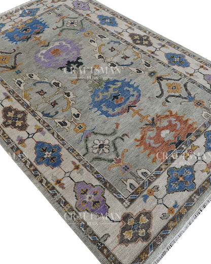 Lomir Wool Hand-Knotted Oushak-Inspired Rug