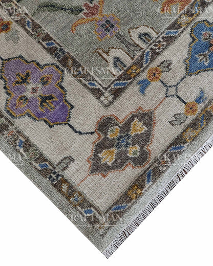 Lomir Wool Hand-Knotted Oushak-Inspired Rug