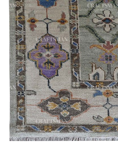 Lomir Wool Hand-Knotted Oushak-Inspired Rug