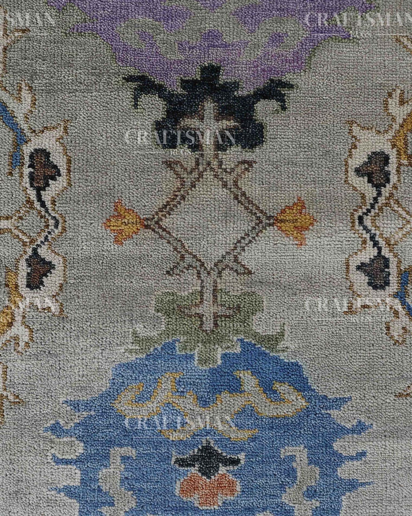 Lomir Wool Hand-Knotted Oushak-Inspired Rug