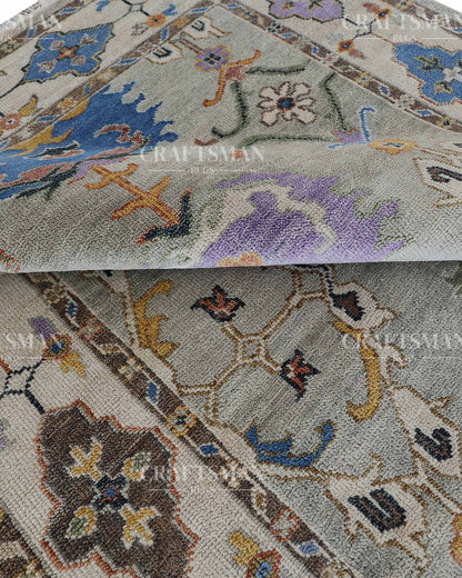 Lomir Wool Hand-Knotted Oushak-Inspired Rug