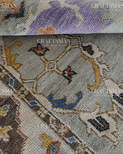 Lomir Wool Hand-Knotted Oushak-Inspired Rug