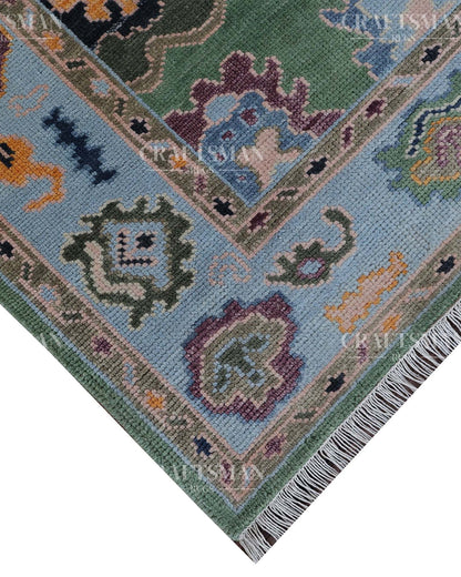 Yavrin Wool Hand-Knotted Oushak-Inspired Rug