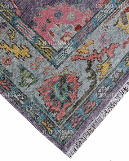 Corlen Wool Hand-Knotted Oushak-Inspired Rug